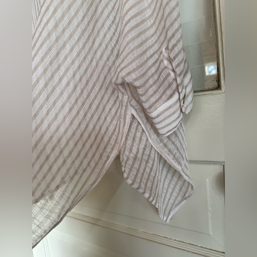Marla Wynne for Chico’s Sheer Button Up Top Medium - Picture 5 of 10
